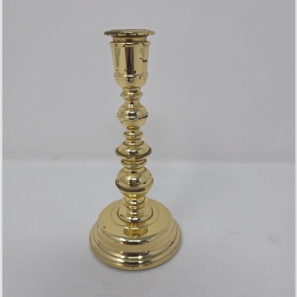 Vintage Baldwin Brass Candlestick Candle Holder Small Taper 4.5" Colonial - Picture 1 of 5